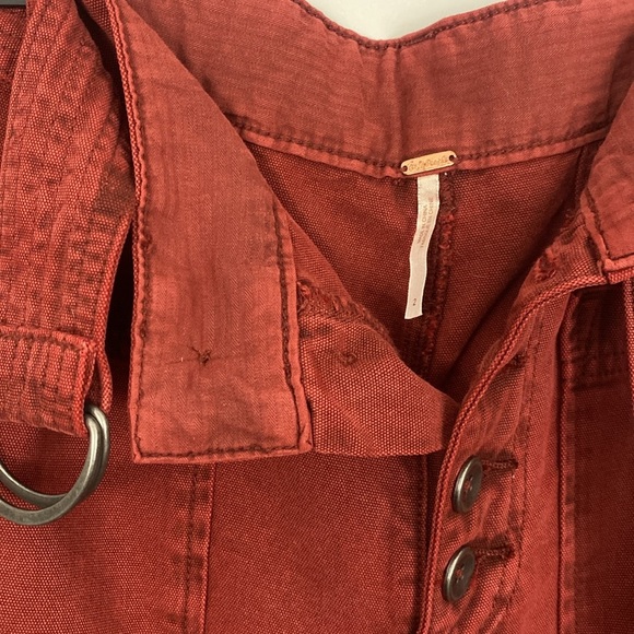 Free People 💐 high waisted brick red slim flare jeans - Picture 6 of 14